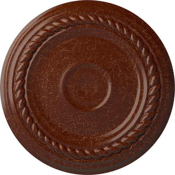 Ekena Millwork Small Alexandria Medallion (Canopies up to 4 5/8"), 7 7/8"OD x 3/4"P, Burnished Mahogany Crackle CM07ALBMC - main